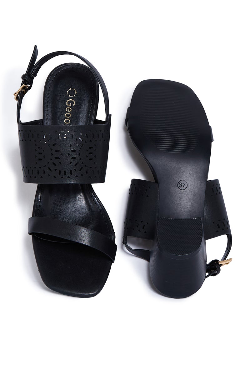 Geoomnii Mid Heel Sandals for Women – Comfortable Stylish Heeled Sandals for Office, Party & Daily Wear - Image 5